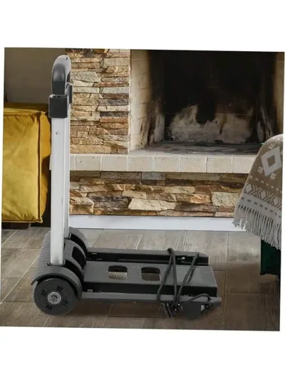 Chariot pliant en métal pour courses – image 2