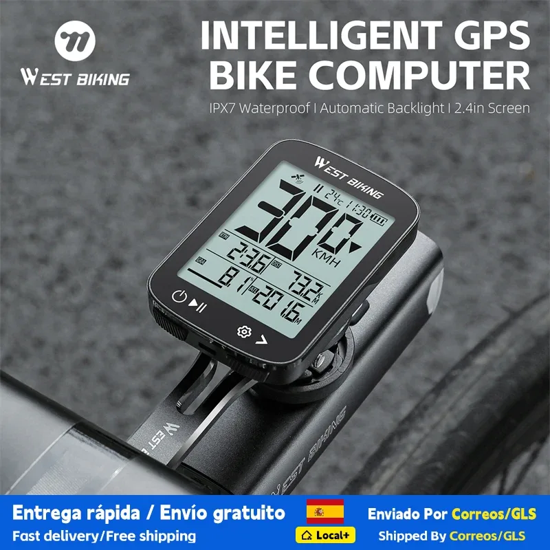 Compteur de vélo GPS sans fil tactile