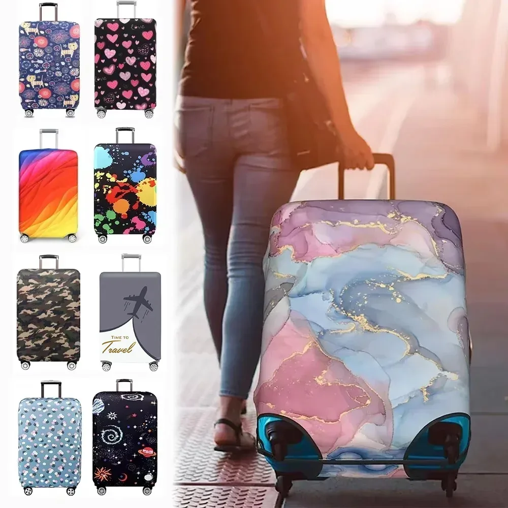 Housse de valise extensible géométrique