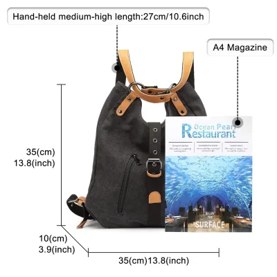 Sac à dos en toile convertible – image 2