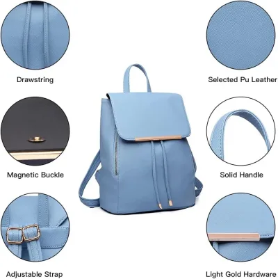 Sac à dos femme en cuir synthétique – image 3