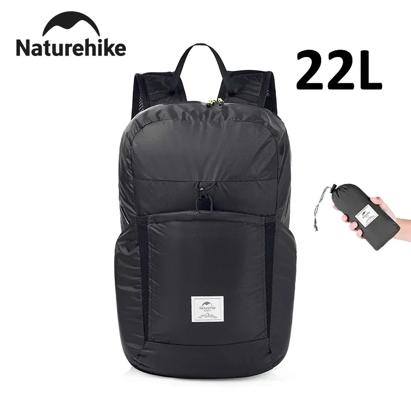Sac à dos pliable en nylon, 22 L
