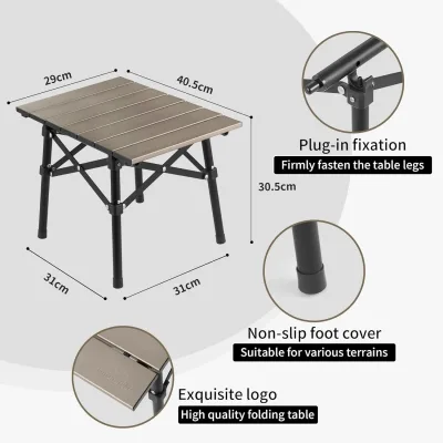 Table pliante en alliage d'aluminium – image 2