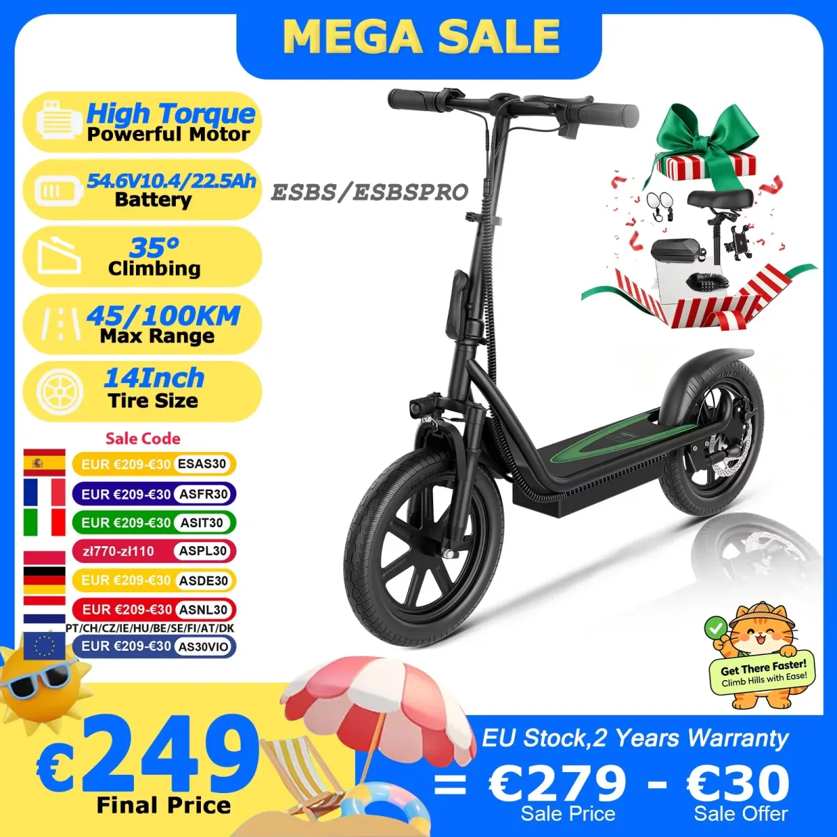 Trottinette électrique pliable à siège