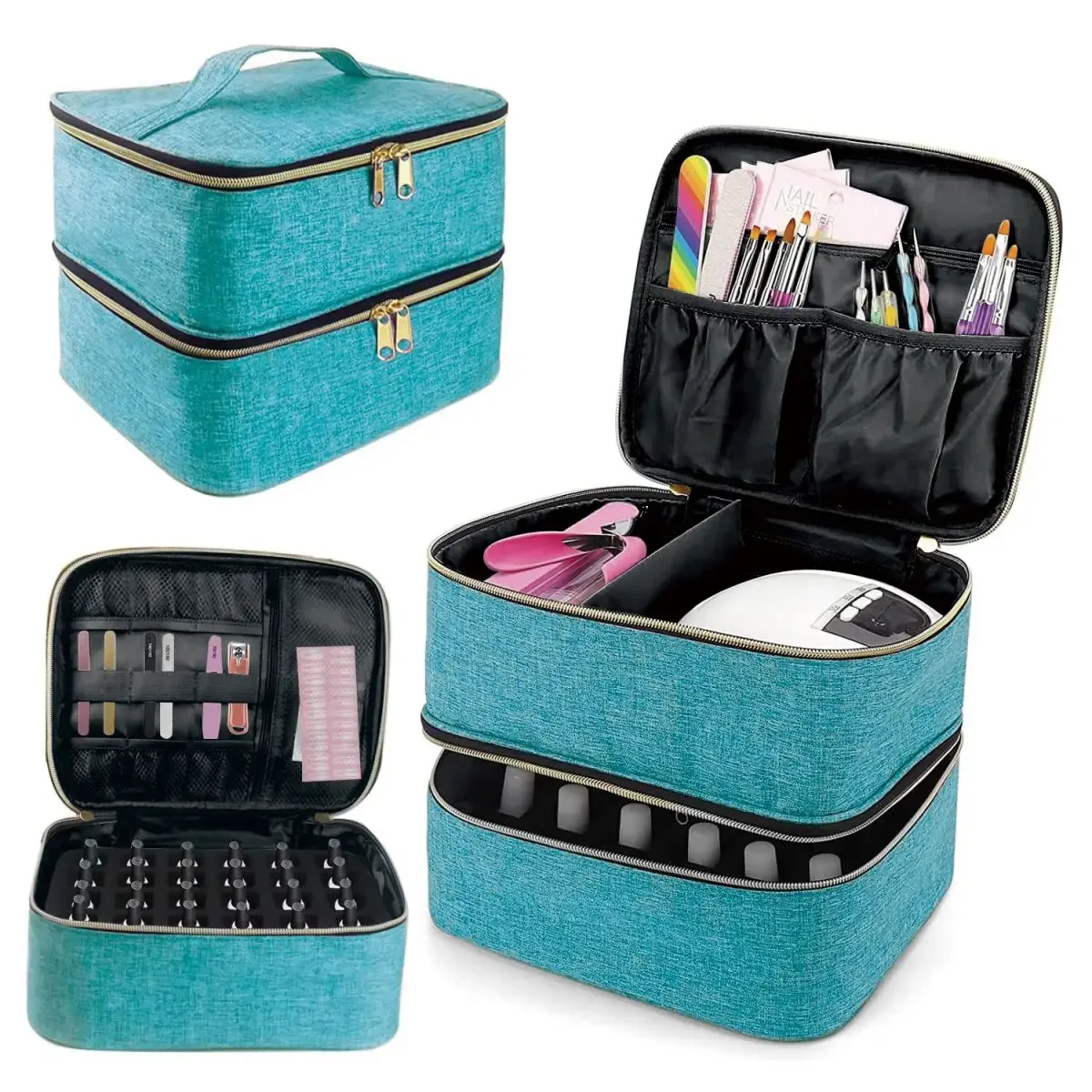Trousse à vernis à ongles double couche