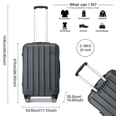 Valise rigide ABS à 4 roulettes – image 3