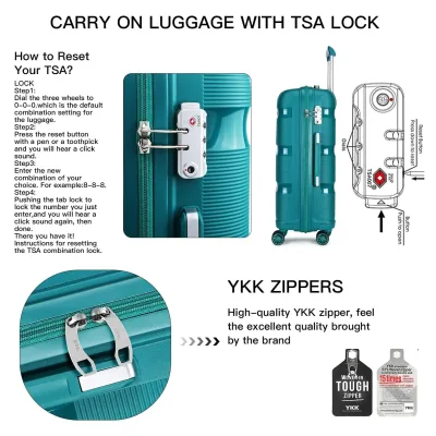 Valise rigide en polypropylène 66 L – image 3